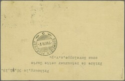 1919 (30. Juni): Eingeschriebene 10 Rp. GS-Postkarte nach Prag, ...