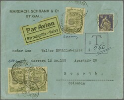 Scadta Konsularpost 1926 (4. Nov.): Firmenbrief 'MARBACH, SCHRANK & ...