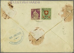 Scadta Konsularpost 1928 (7. Jan.): R-Brief ab 'Genf 8 Jonction' ...