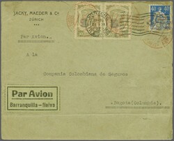 Scadta Konsularpost 1923 (21. Nov.): Handstempel 'S' auf 30 c. ...