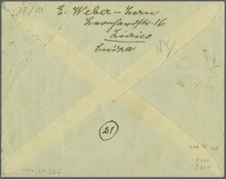 Scadta Konsularpost 1926 (23. Okt.): R-Brief ab Zürich frankiert mit ...