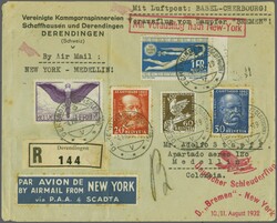 Katapultflug - Scadta 1932 (4. Aug.): Eingeschriebener Firmenbrief ...