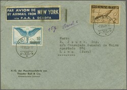 Scadta - Spätere Flüge 1938 (7. Juli): Firmenbrief der 'Theodor ...