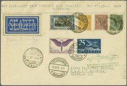 Scadta Golddollar - Zeppelinpost 1931 (17. Okt.): Briefumschlag ab ...