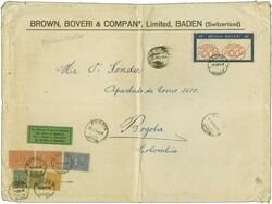 Scadta Golddollar - Zeppelinpost 1929 (12. Aug.): Grossformatiger ...