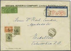 Scadta Konsularpost 1929 (20. Juni): Grossformatiger Brown Boveri & ...