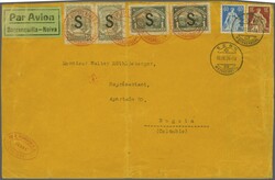 Scadta Konsularpost 1926 (6. Juli): Briefkuvert mit rotem Absenderstp ...