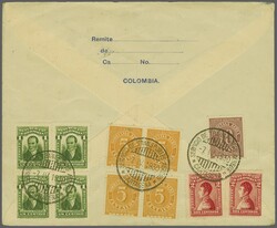 Scadta Golddollar 1930 (14. März): Kolumbianischer 4 c. GS-Umschlag ...