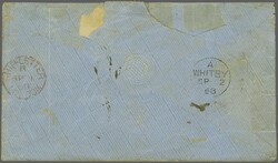 1868: Unpaid Packet letter envelope sent from St Helena to Whitby, ...