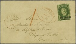 1868: 1 s. deep yellow-green, surcharge Type B, perf. 12½, wmk. ...