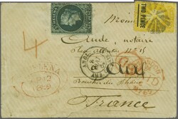 1861 (April): 6 d. blue, rough perf. 14 to 16, wmk. Large Star, in ...