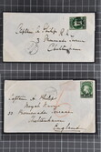1869/71: Group of four covers, comprising two stampless and two ...