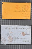 1869/71: Group of four covers, comprising two stampless and two ...
