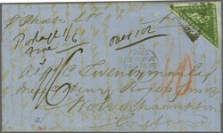 1855/63: 1 s. bright yellow-green, a single example of fresh colour ...