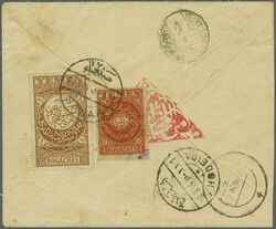 1919c.: Small envelope struck at upper right and upon reverse (over ...