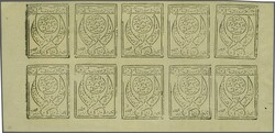 1926: Inland Postage, the set of three values unused, imperforate on ...