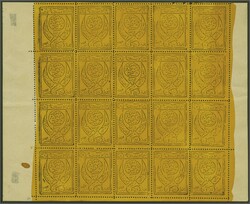 1926: Inland Postage, 2½ b. black on orange, perf. 11.1 all round on ...