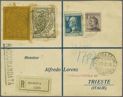 1926: Inland Postage, 2½ b. black on orange and 5 b. black on white, ...