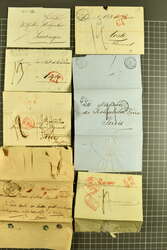 1810/65 (ca.): Lot 116 vorphilatelistische und markenlose Briefe aus ...