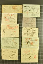 1810/65 (ca.): Lot 116 vorphilatelistische und markenlose Briefe aus ...
