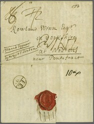 Grossbritannien 1765 (23. Jan.): Teilfrankobrief von Vevey nach ...