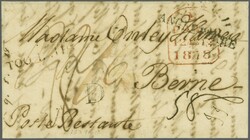 Grossbritannien 1818 (12. Feb): Verrechnungsstp. "D" in schwarz, ...