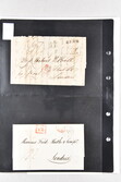 1828/58: Lot sieben vorphilatelistische und ein markenloser Brief aus ...