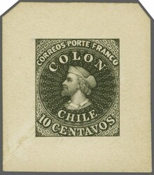 Perkins Bacon 1852 (Nov): Perkins Bacon Die Proof for the 10 c. value ...