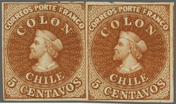 Desmadryl 1854 (Feb): Desmadryl Proof for 5 c. value taken from the ...