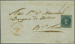 Recess by Desmadryl 1854 (Sept): Desmadryl 10 c. blue, good to large ...