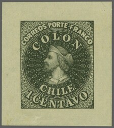 Third London Printing 1859/60: Perkins Bacon Die Proof for the 1 c. ...