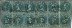Third London Printing 1861/62: 10 c. bright blue, wmk. 1, a used ...