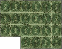 Third London Printing 1861/62: 20 c. green, wmk. 1, the famous ...