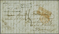 1852 (Nov 20): Entire letter written from Bel-Air to La Fleche, ...