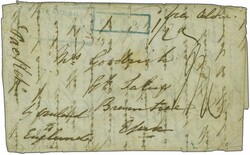 1850: Entire letter to Braintree, Essex endorsed "per Overland to ...