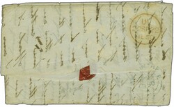 1850: Entire letter to Braintree, Essex endorsed "per Overland to ...