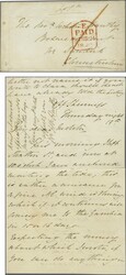 1840: Envelope with original letter datelined "off Sheerness, Monday ...