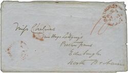 1867: Envelope sent from Bathurst to Edinburgh, dated 7 July 1867, ...