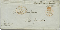 Incoming Mail: 1842/43 Two covers sent from London to Gambia, one a ...