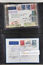 1926/43: Interessantes Luftpostlos vier Belege, dabei Mittelholzer ...