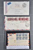 1937/48: Lot fünf Flugbriefe von China in die Schweiz, dabei ...