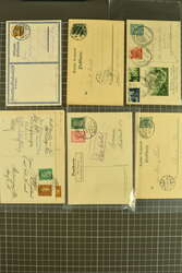 1872/1945ca.: Vielfältiger Posten Privatganzsachen und offizielle ...