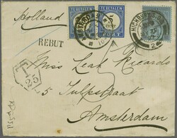 1887/92: 2½ d. dull purple on blue, a single example used on 1897 ...