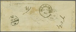 1867/80: 6 d. deep lilac, with hyphen, pl. 6, a single example used ...
