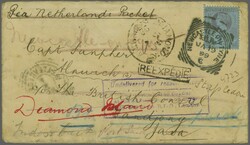 1887/92: 2½ d. purple on blue, a single example used on 1899 cover ...