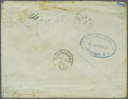 1897: 2½ d. purple on blue, a single example used on 1900 cover to ...