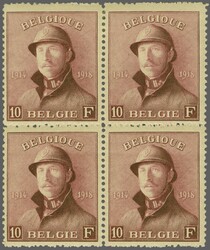 1919/1920: Albert I, 'Tin Hats' 5 fr. lilac-red and 10 fr. ...