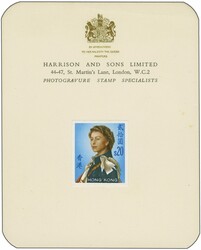 1962: Annigoni $ 20 multicoloured, an imperforate example on embossed ...