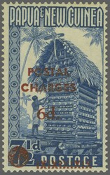 1960 (March 1): 'Postal Charges' 6 d. on 7½ d. blue surcharged at ...