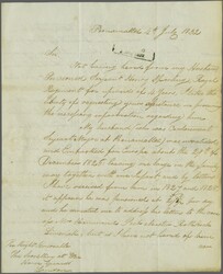 1832 (July 4): Entire letter to the Secretary of War in London ...